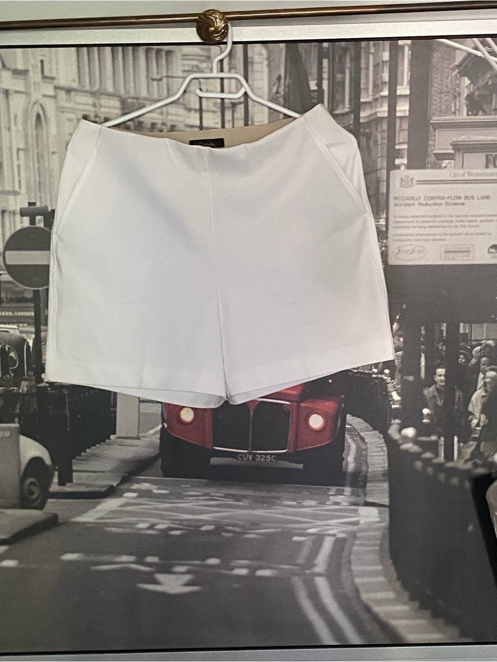 High-Rise White Tailored Women's Shorts